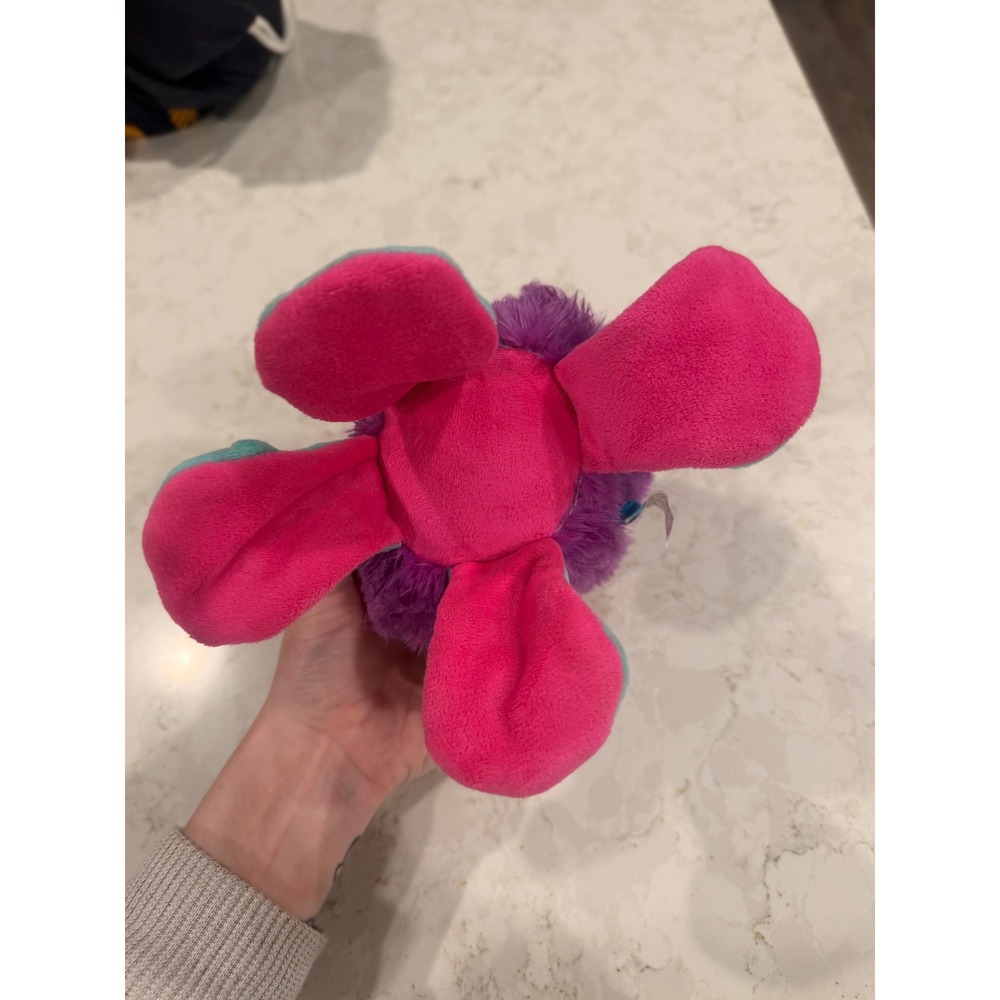 BarkBox Purple Three Eyed Monster Squeaky Plush Dog Toy Teal Pink Accent - Picture 3 of 6